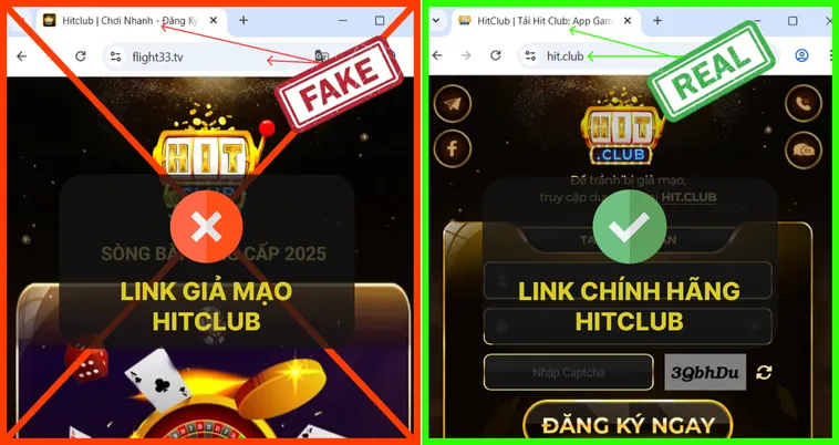 Điệp Vụ HitClub Cách Nhận Biết Nhà Cái HitClub Chính Thức 3 Yêu cầu đăng nhập trên Hit.Club thật chỉ xuất hiện ở trang chuẩn, còn trang giả Hit.Club thường tạo form giả mạo để đánh cắp thông tin.